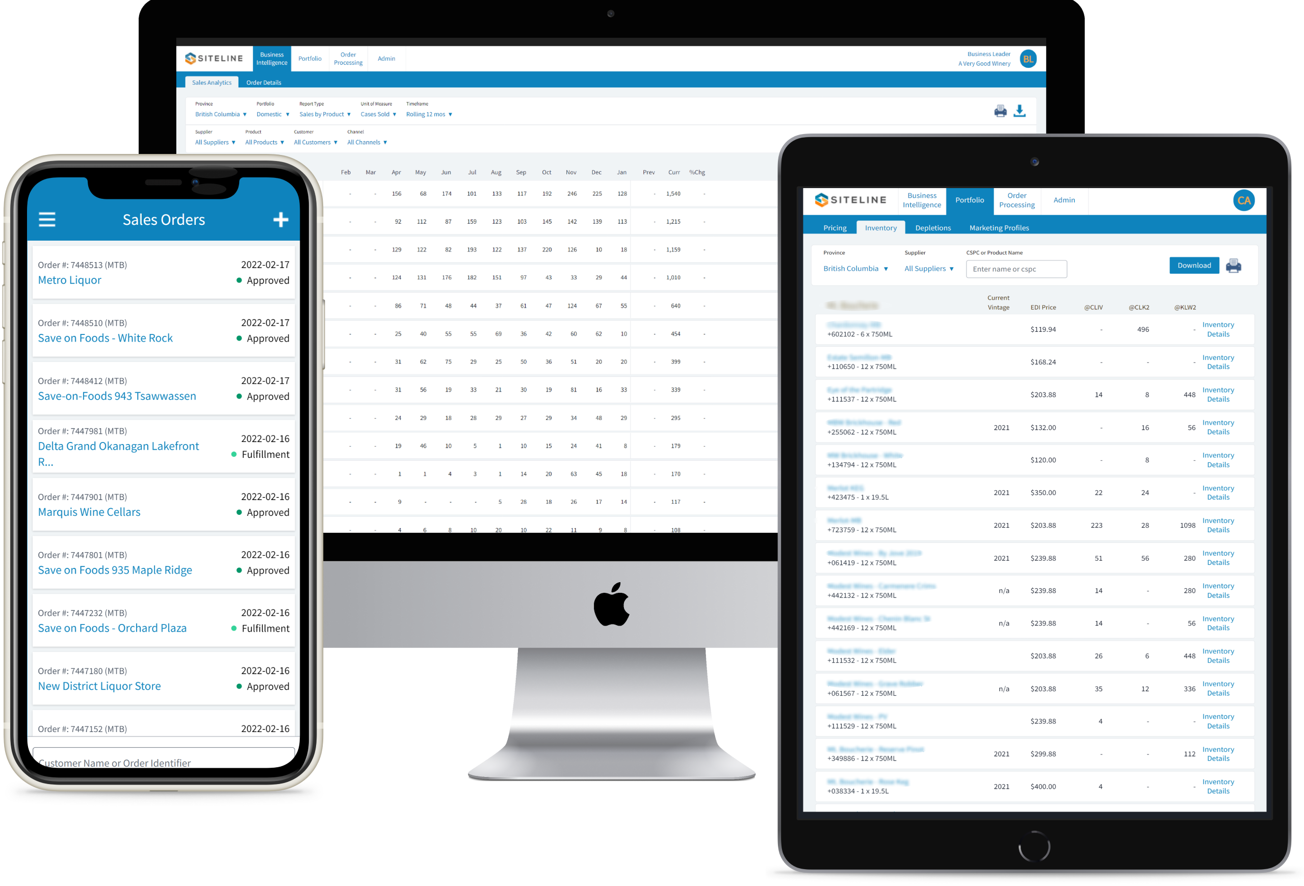 siteline on 3 devices